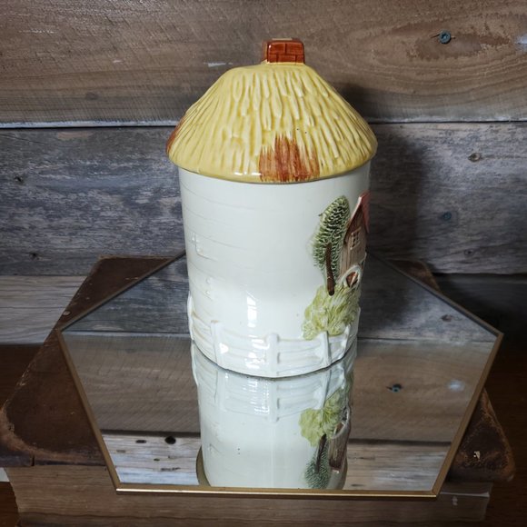 Marks Rosenfeld Vintage Kitchen Canister - Grain Mill Scene - 7" x 4 1/4" - Picture 6 of 7